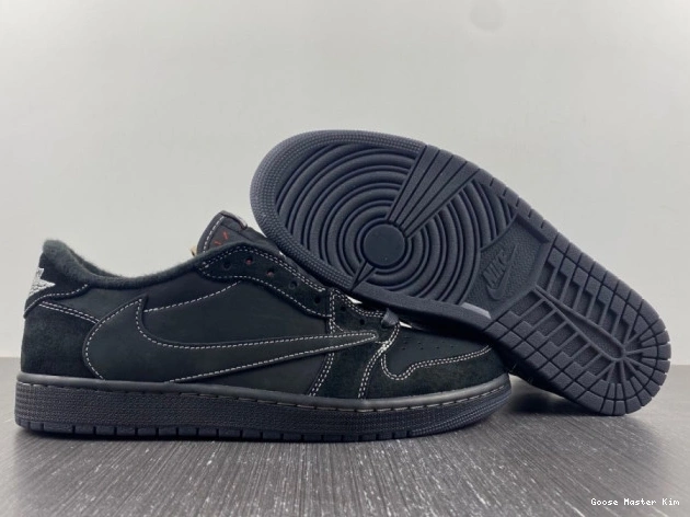 DM7866-001 Low Retro 1 Air Black x Air Scott Travis Jordan Jordan Phantom
